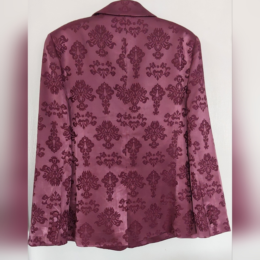 NWT...CINQ @ SEPT FAYE FLORAL BAROQUE SATIN JACQUARD 2 PIECE SUIT 8 - Picture 4 of 13